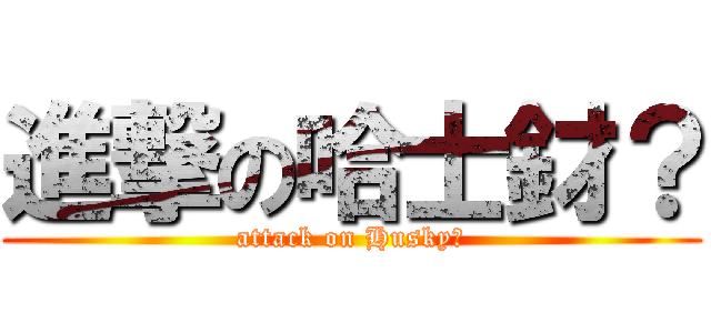 進撃の哈士釮？ (attack on Husky?)