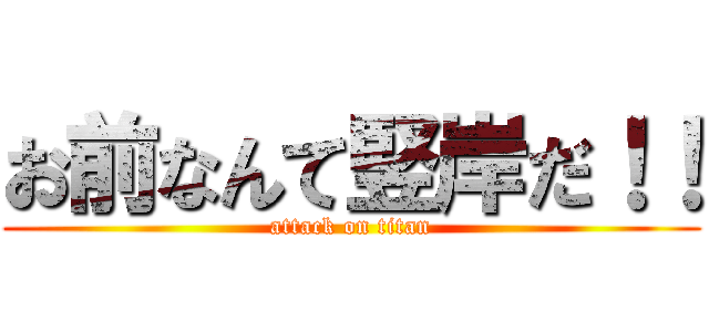 お前なんて竪岸だ！！ (attack on titan)