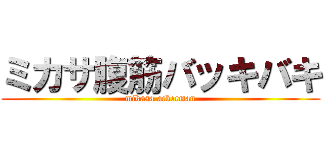 ミカサ腹筋バッキバキ (mikasa ackerman)