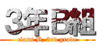 ３年Ｂ組 (class B, 3rd grade)