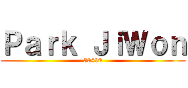 Ｐａｒｋ ＪｉＷｏｎ (30419)