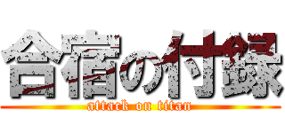 合宿の付録 (attack on titan)