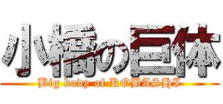 小橋の巨体 (Big body of KOBASHI)