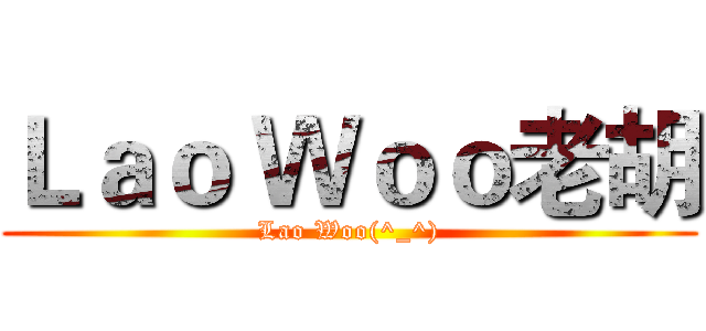Ｌａｏ Ｗｏｏ老胡 (Lao Woo(^_^))