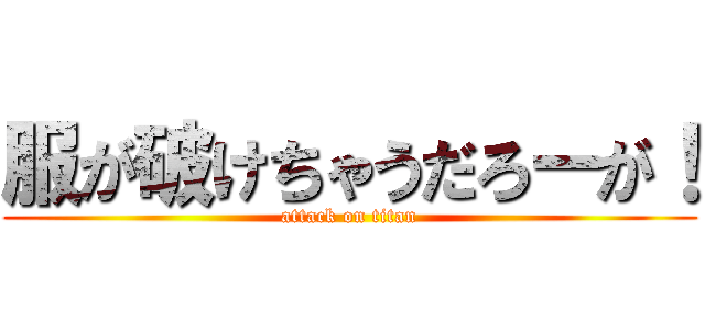 服が破けちゃうだろーが！ (attack on titan)