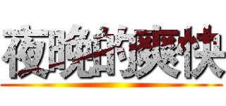 夜晚的爽快 ()