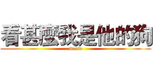 看甚麼我是他的狗 (meow)