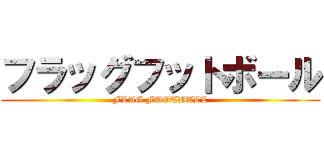 フラッグフットボール (FLAG FOOTBALL)