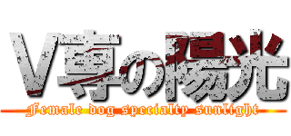 Ｖ専の陽光 (Female dog specialty sunlight)