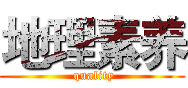 地理素养 ( quality)