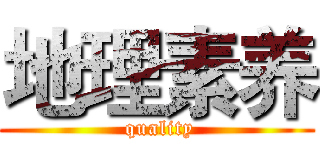 地理素养 ( quality)