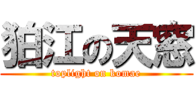 狛江の天窓 (toplight on komae)