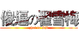 傻逼の翟雪梅 (zhai is SB)
