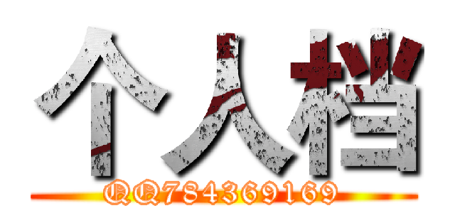 个人档 (QQ784369169)
