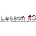 Ｌｅｓｓｏｎ ＃３ (Differential Calculus)