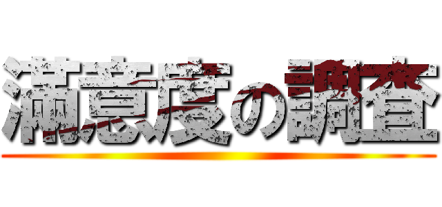 滿意度の調査 ()