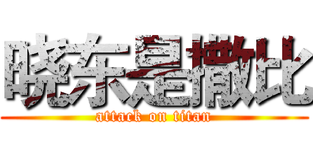 晓东是撒比 (attack on titan)