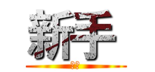 新手  (很壞)