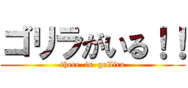 ゴリラがいる！！ (there  is  gollira)