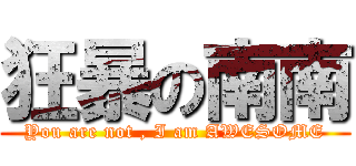 狂暴の南南 (You are not , I am AWESOME)