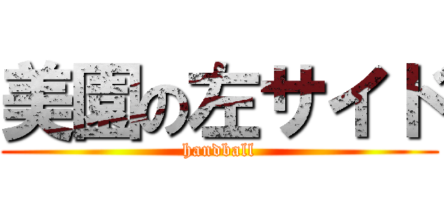美園の左サイド (handball)