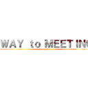 ＷＡＹ ｔｏ ＭＥＥＴＩＮＧ (coming soon...)