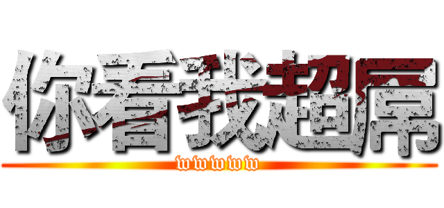 你看我超屌 (wwwww)