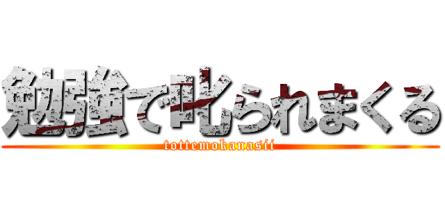 勉強で叱られまくる (tottemokanasii)