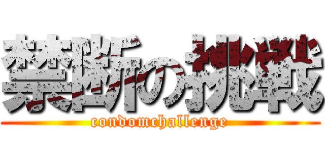 禁断の挑戦 (condomchallenge)