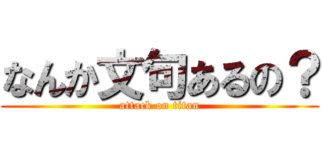 なんか文句あるの？ (attack on titan)