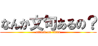 なんか文句あるの？ (attack on titan)