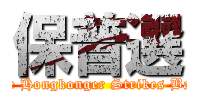 保普選 (The Hongkonger Strikes Back)