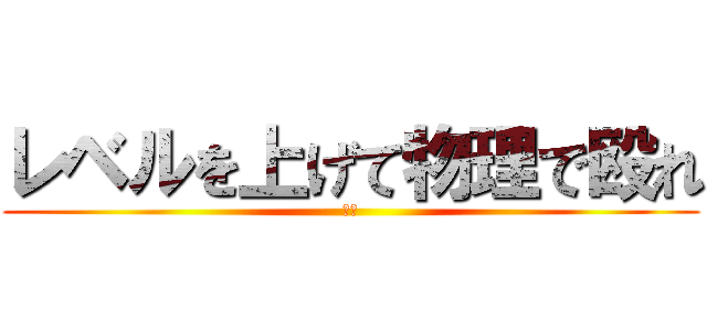 レベルを上げて物理で殴れ (物理)