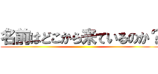 名前はどこから来ているのか？ ()