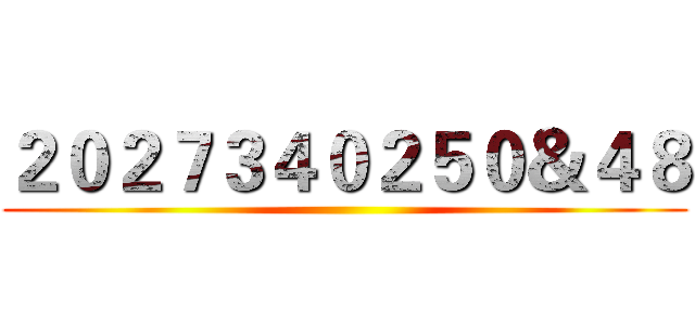 ２０２７３４０２５０＆４８ ()