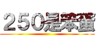 ２５０是笨蛋 ()
