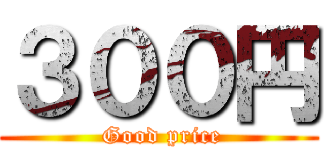 ３００円 ( Good price)