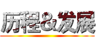 历程＆发展 ()