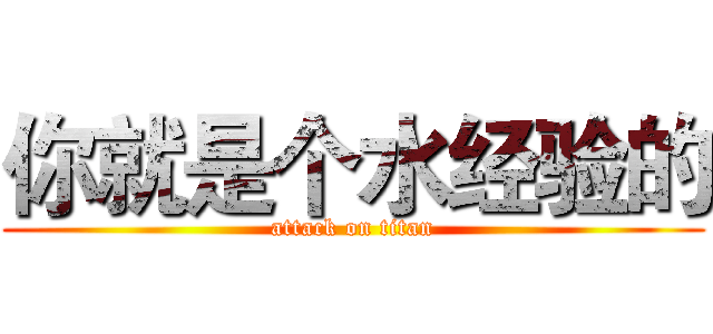 你就是个水经验的 (attack on titan)