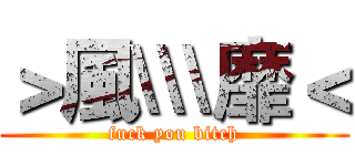 ＞風\\\靡＜ (fuck you bitch)