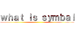 ｗｈａｔ ｉｓ ｓｙｍｂａｌ ()