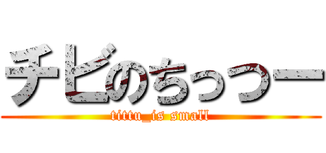 チビのちっつー (tittu_is small)