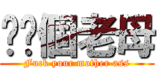 屌你個老母 (Fuck your mother ass)