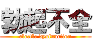 勃起不全 (electle dysfunction)