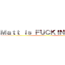 Ｍａｔｔ ｉｓ ＦＵＣＫＩＮＧ ｇａｙ (yes)