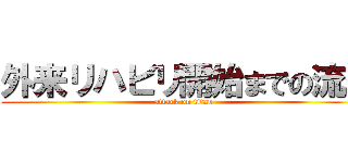 外来リハビリ開始までの流れ (attack on titan)