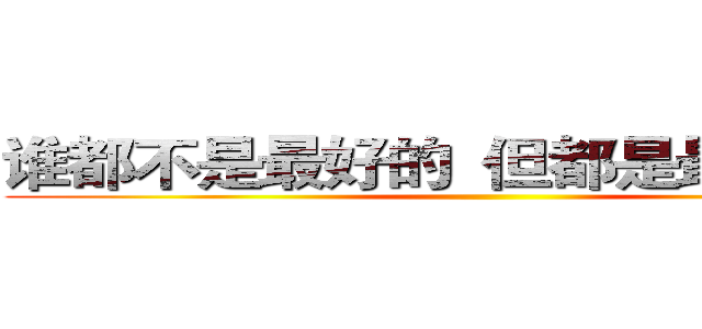 谁都不是最好的  但都是最好的自己 ()