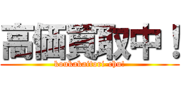 高価買取中！ (koukakaitori-chu!)