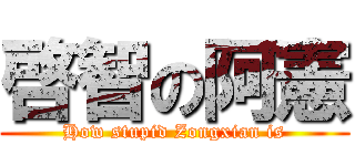 啓智の阿憲 (How stupid Zongxian is)