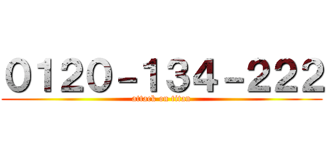０１２０－１３４－２２２ (attack on titan)